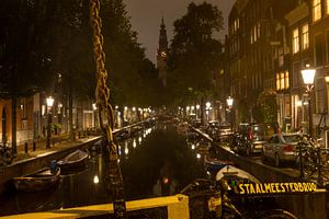Amsterdam - Blick von der Staalmeesterbrug zur Zuiderkerk