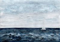 Segelboot auf dem Meer