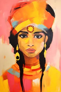 Abstract Colourful Portrait of India by But First Framing