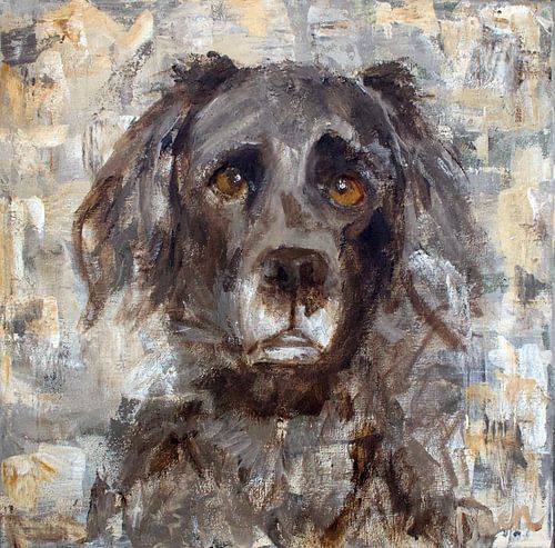 Ein abstraktes Gemälde eines friesischen Stalls