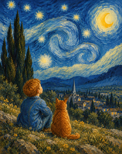 Starry Night – A Painting Inspired by Van Gogh