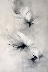 Modern Abstract Schilderij in Grijs en Wit - Minimalisme