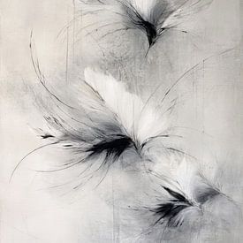 Modern Abstract Painting in Grey and White - Minimalism by Joriali Abstract