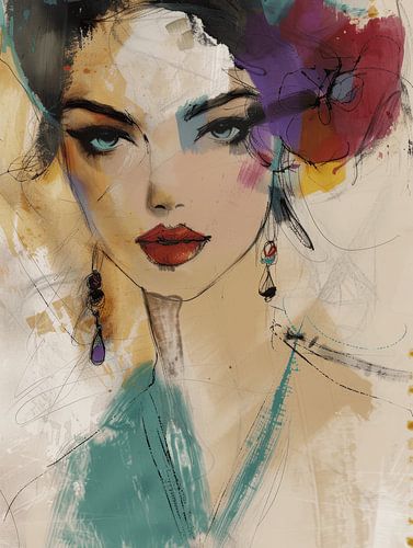 Modern en abstract portret