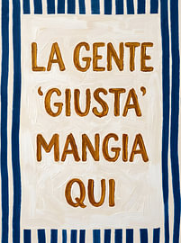 The people of Italian-'ici, formidables, mangent à l'. by HUGO