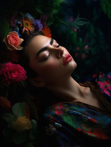 Frida&#039;s Dreamy Blooms: Colorful Expressions