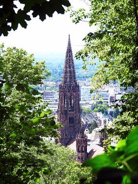 Toren van de kerk van Freiburg van Marc Lehmann
