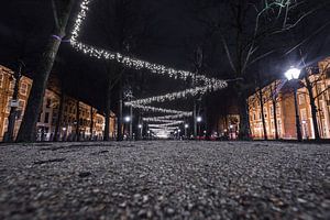 Het Lange Voorhout bij Nacht, Den Haag van Wouter Kouwenberg