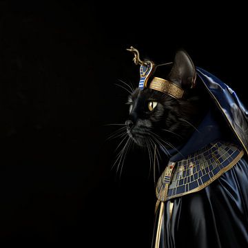 Egyptische kat portret van TheXclusive Art
