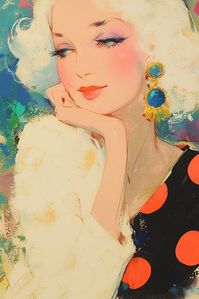 Frauenportrait | Flüsternde Farben des Stils von Blickfänger Gemälde