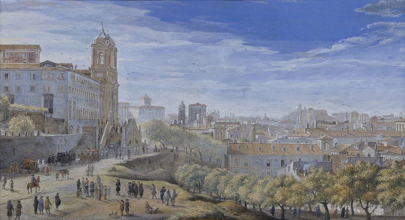 Rome, the church of the Santissima Trinità dei Monti, Caspar van Wittel by Masterful Masters