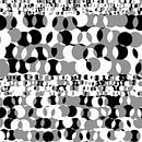 Weiße, silberne und schwarze Kreise. Abstrakte Geometrische Kunst von Dina Dankers Miniaturansicht