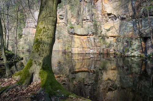 Reflectie in steengroeve 4