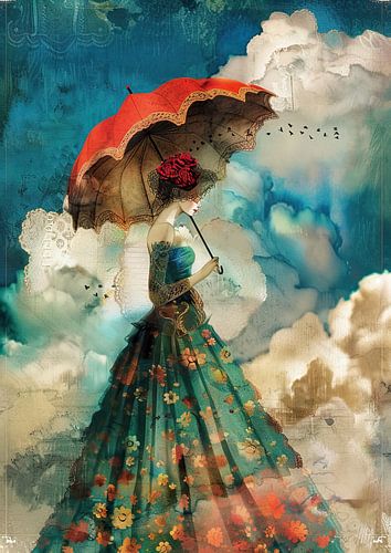 Women's dress | Amidst Clouds and Petals Dance