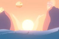 Lever de soleil sur un monde étranger