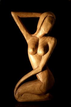 African Carved Nude Female