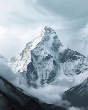 Ontzagwekkend uitzicht op Everest van fernlichtsicht