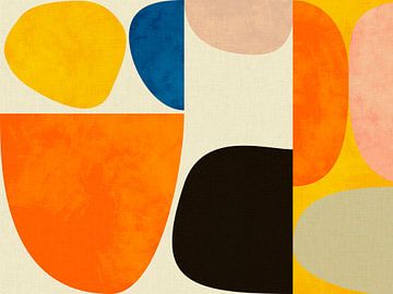 Geometry, organic shapes, cheerful, summery II by Ana Rut Bre