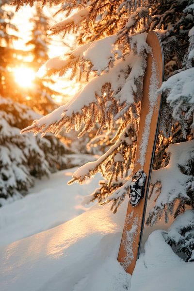 Ski im Schnee von Poster Art Shop