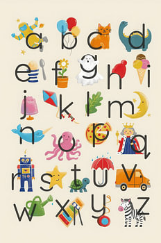 alphabet and examples of objects