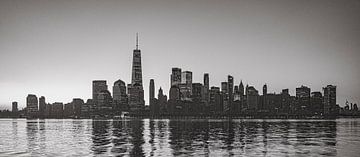 Skyline von New York City bei Sonnenaufgang, USA von Patrick Groß