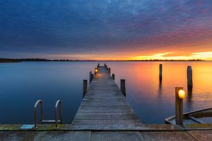Ein spektakulärer Sonnenuntergang über dem Lauwersmeer