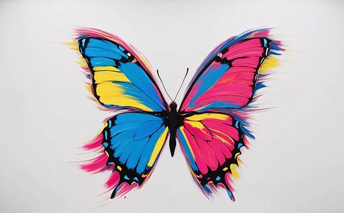 Kleurrijke abstracte vlinder kunst