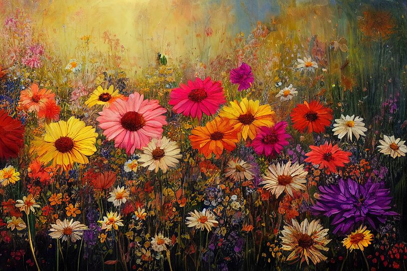 Blumen auf dem Feld von Bert Nijholt