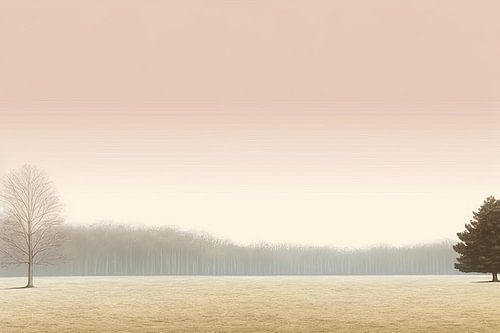 Beige Schilderij Serenity's Glow | Rust van de Natuur