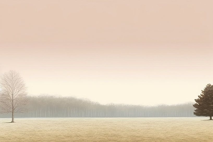 Beige Malerei Serenity&#039;s Glow |Rest der Natur von Blickfänger Gemälde