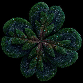 Klavertje 4 groen-blauw van TheXclusive Art