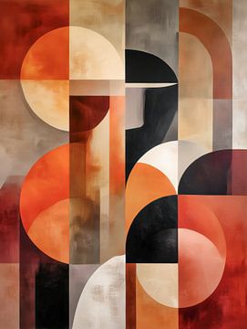 Abstract in warme kleuren