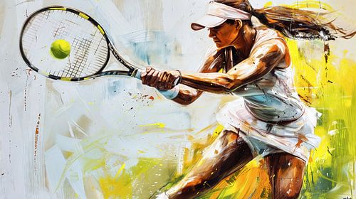 Schwungvoller Aufschlag