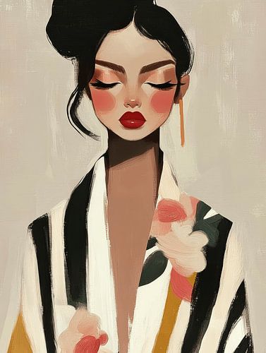 Le rêveur, portrait moderne sur Carla Van Iersel