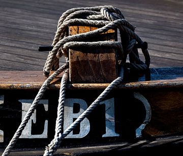 Detail of an old fishing boat (Elburger Botter) by Anouschka Hendriks