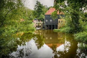 Moulin à eau Den Haller à Diepenheim, Pays-Bas.  sur Ron Poot