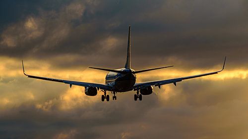 KLM Boeing 737 passagiersvliegtuig.