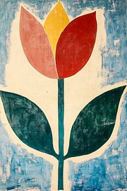 Abstract flower in minimalist style by Imperial Art House