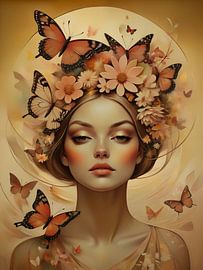 Orange Butterfly Garden by Hilde Remerie Photography and digital art