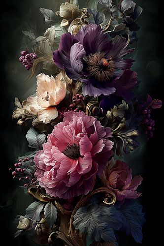 Flowers with Baroque twist no.2