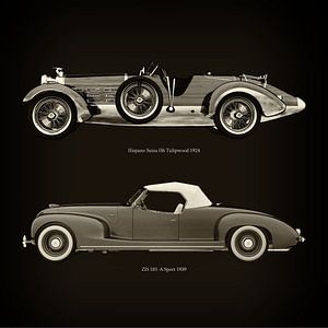 Hispano Suiza H6 Tulipwood 1924 und ZIS 101-A Sport 1939