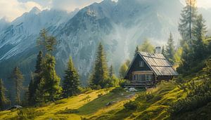 Mountain hut panorama