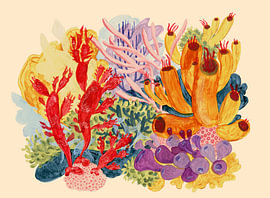 Vibrant Coral Reef by Catalina Somolinos