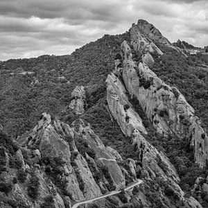 Italien im Quadrat, schwarz-weiß, Castelmezzano II
