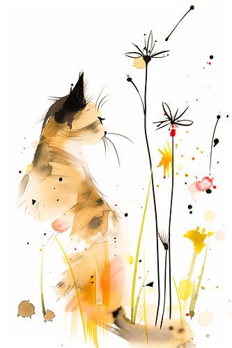 Snoring in the Sun in a Magical Field of Flowers