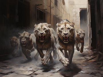 City Roar : La présence du lion urbain sur Emil Husstege