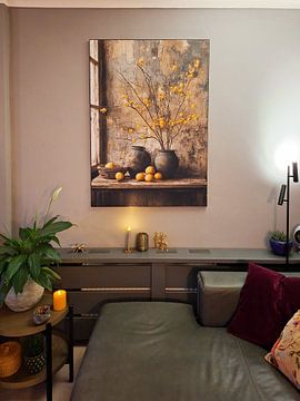 Customer photo: Rustic Flower Still Life | Earthy Vessel Secret by Art Whims