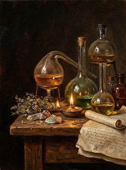 Alchemist's Table — Glass and Fire