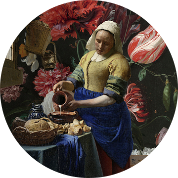 Het Melkmeisje met de vaas, Vermeer en de Heem