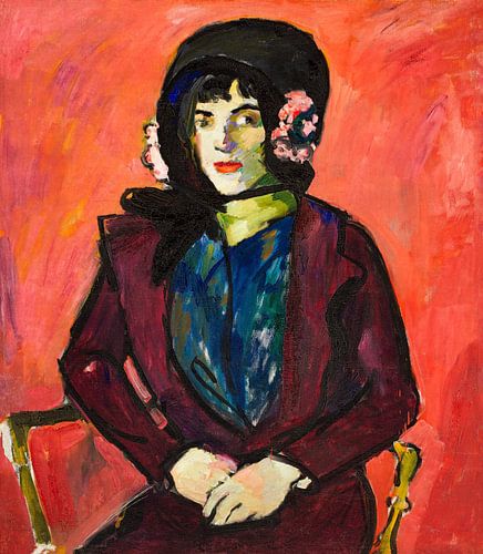 Portret van een vrouw (1909–1914) door Henry Lyman Sayen. van Studio POPPY